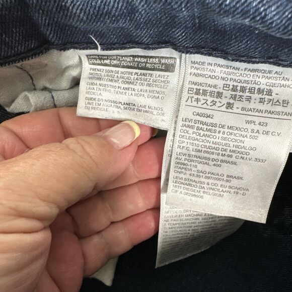 Levi's 559 Relaxed Fit Straight Leg Denim Blue Jeans Mens Size 40 x 33 Dark Wash - Picture 8 of 11